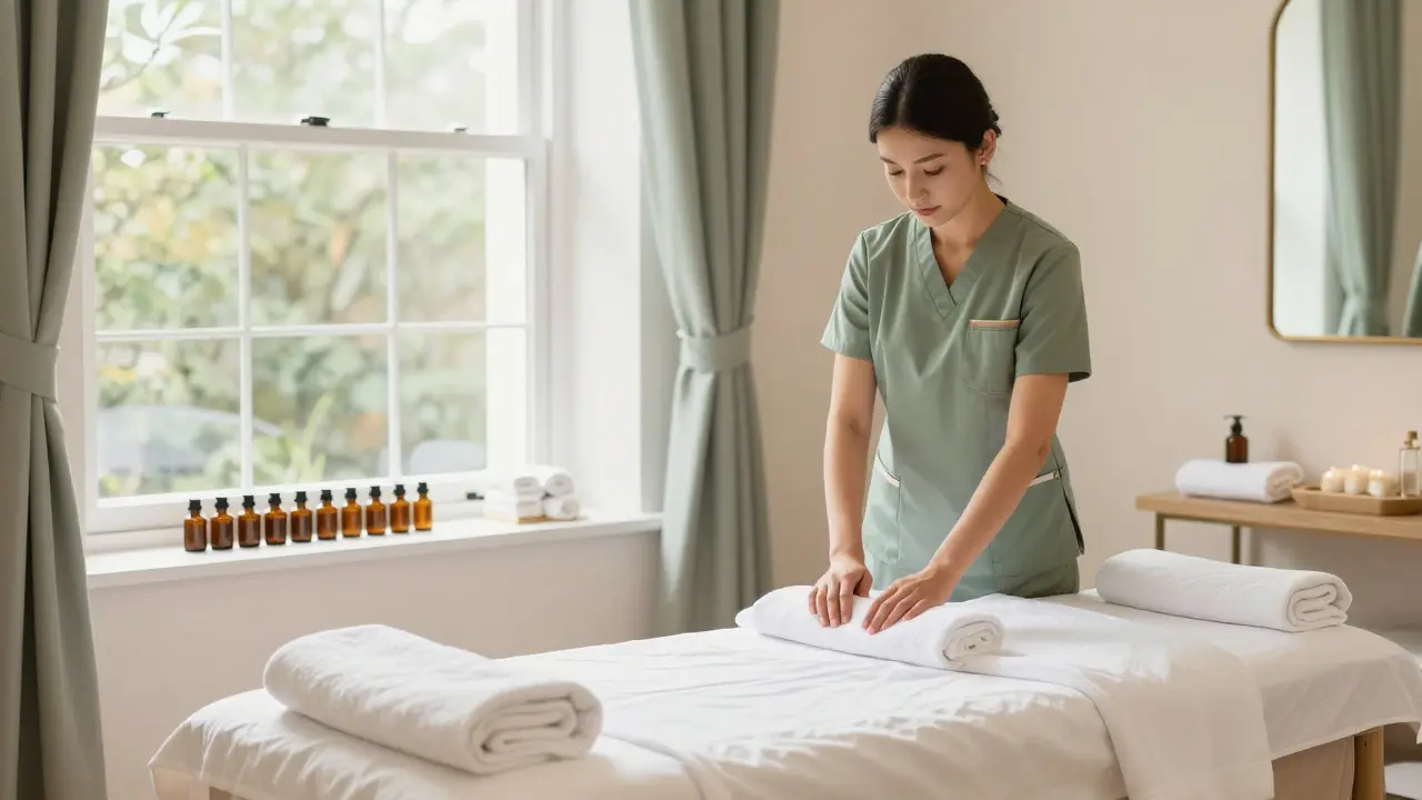 Clean, bright, and professional legitimate massage therapy spa interior
