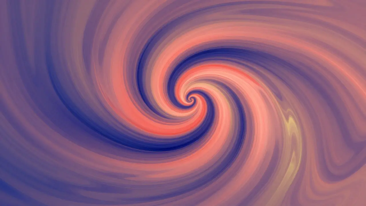 Abstract art representing improved circulation and pelvic health with swirling colorful fluids